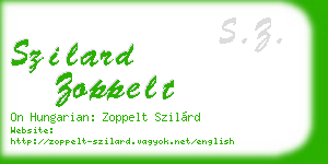 szilard zoppelt business card